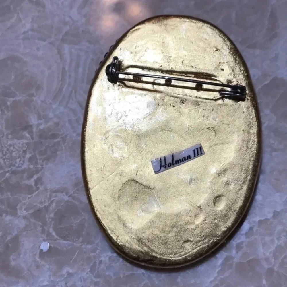 HOLMAN III art hand made‎ vintage pin​​